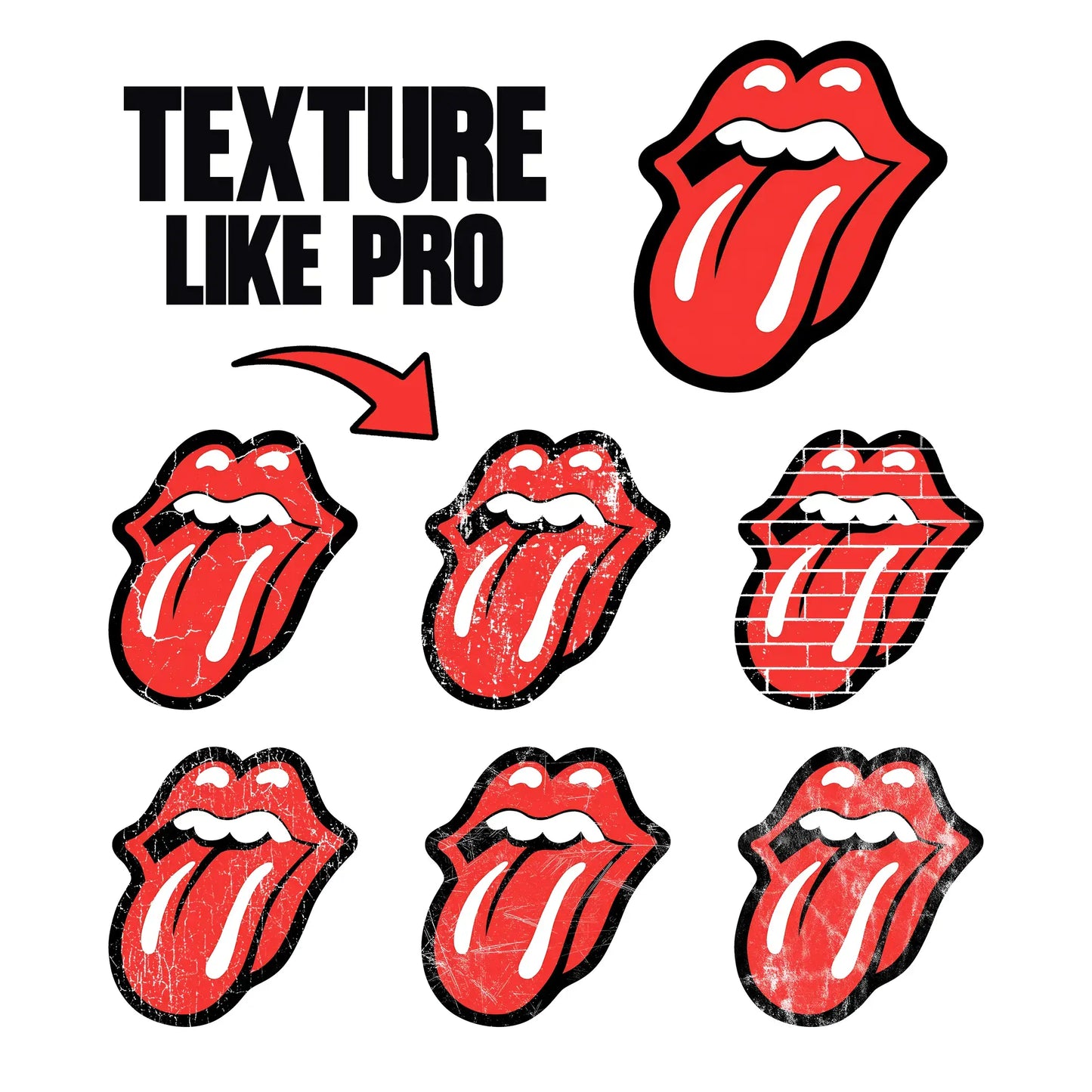 Distressed Brush Pack Strokes Showcase – Preview of rugged brush strokes ideal for grunge, streetwear, and apparel designs