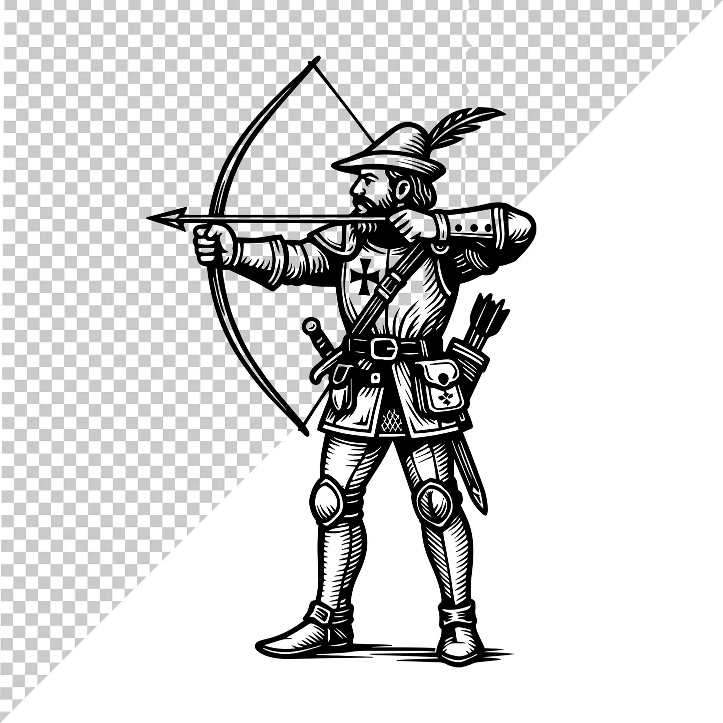 Kingdom_Vector_Pack_V2_Details – Detailed view of various medieval vector graphics included in the pack, ideal for logos, apparel, and branding.