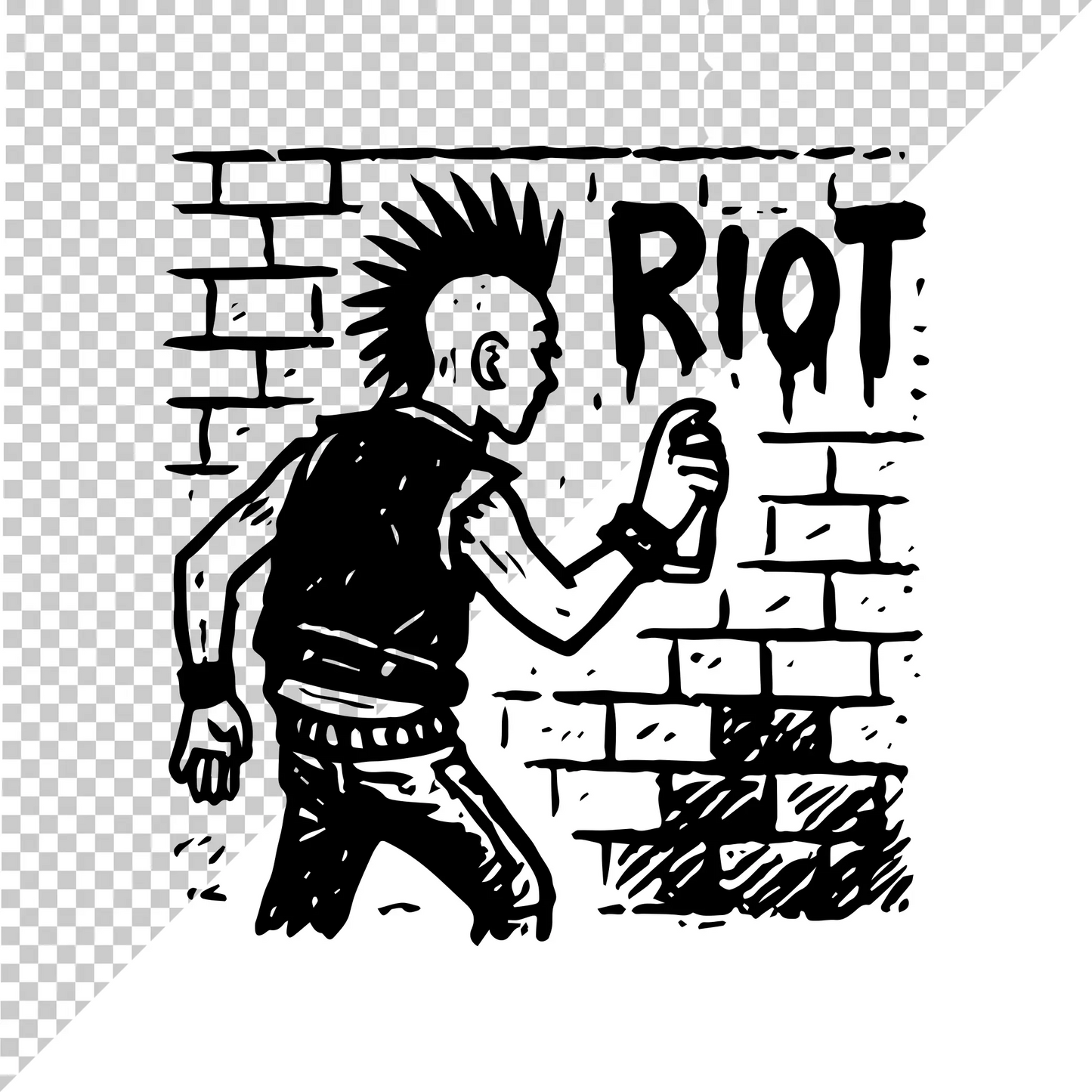 Punk_Vector_Pack_Details – Detailed view of various punk vector graphics included in the pack, ideal for logos, apparel, and branding.