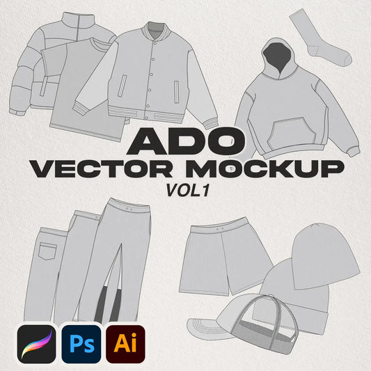 Ado Archive Vector Mockup Vol 1 Cover - High-quality vector mockups for showcasing design projects.