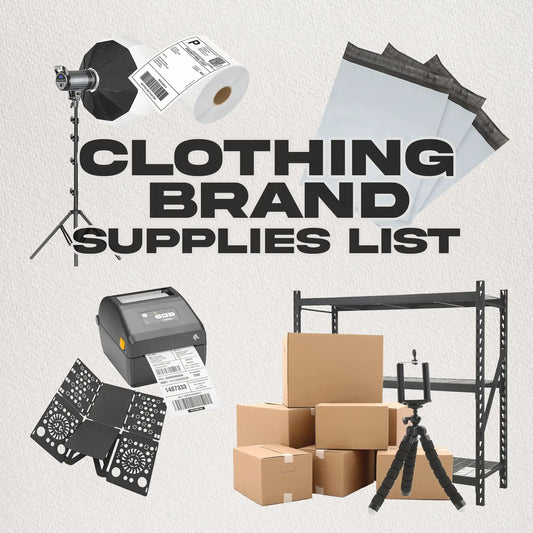 Clothing Brand Supplies List Cover - Comprehensive guide featuring essential supplies for clothing brand owners.