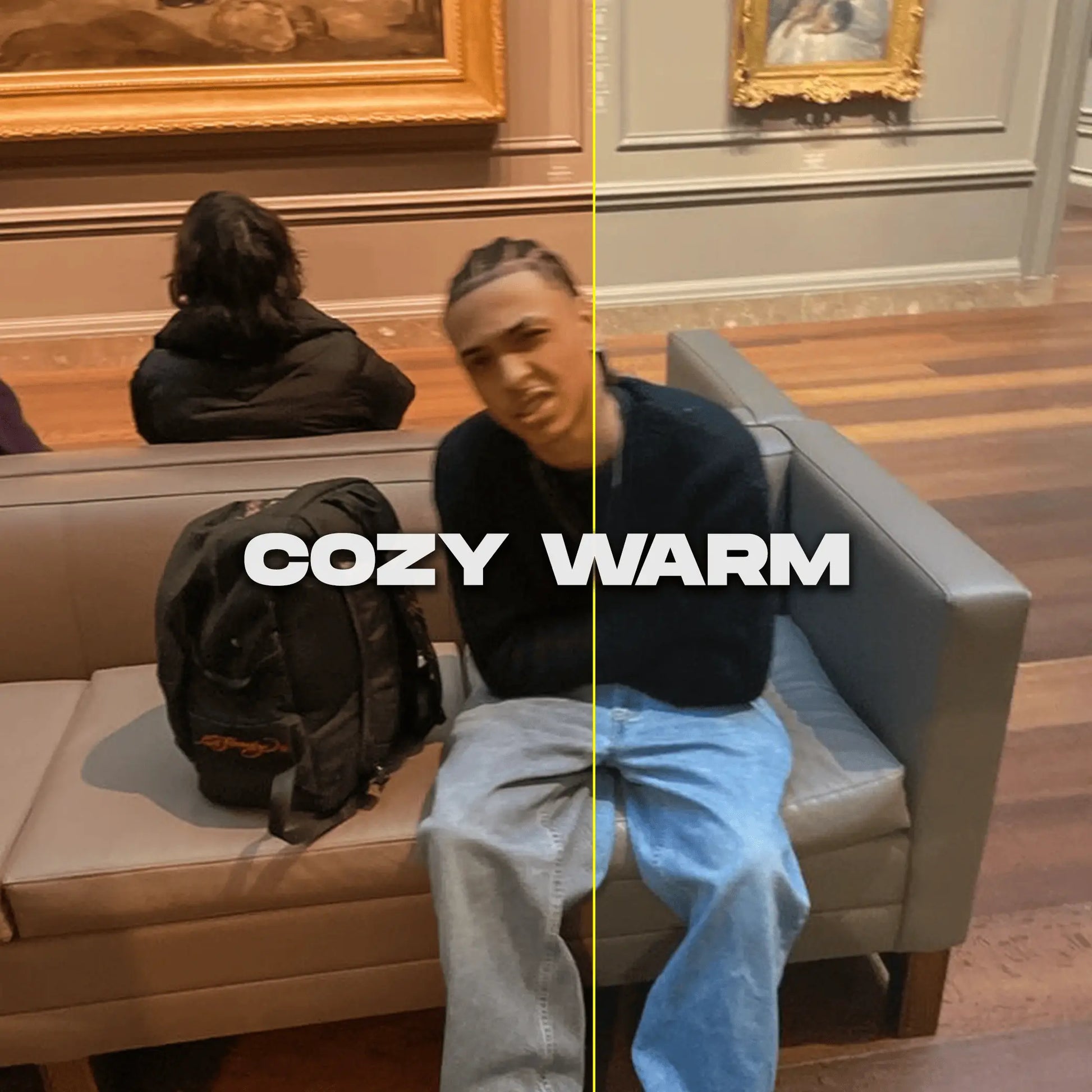 Cozy Warm Lightroom Preset Cover - Showcasing the effect of the preset on a cozy and warm-toned photo for Lightroom CC and Mobile.