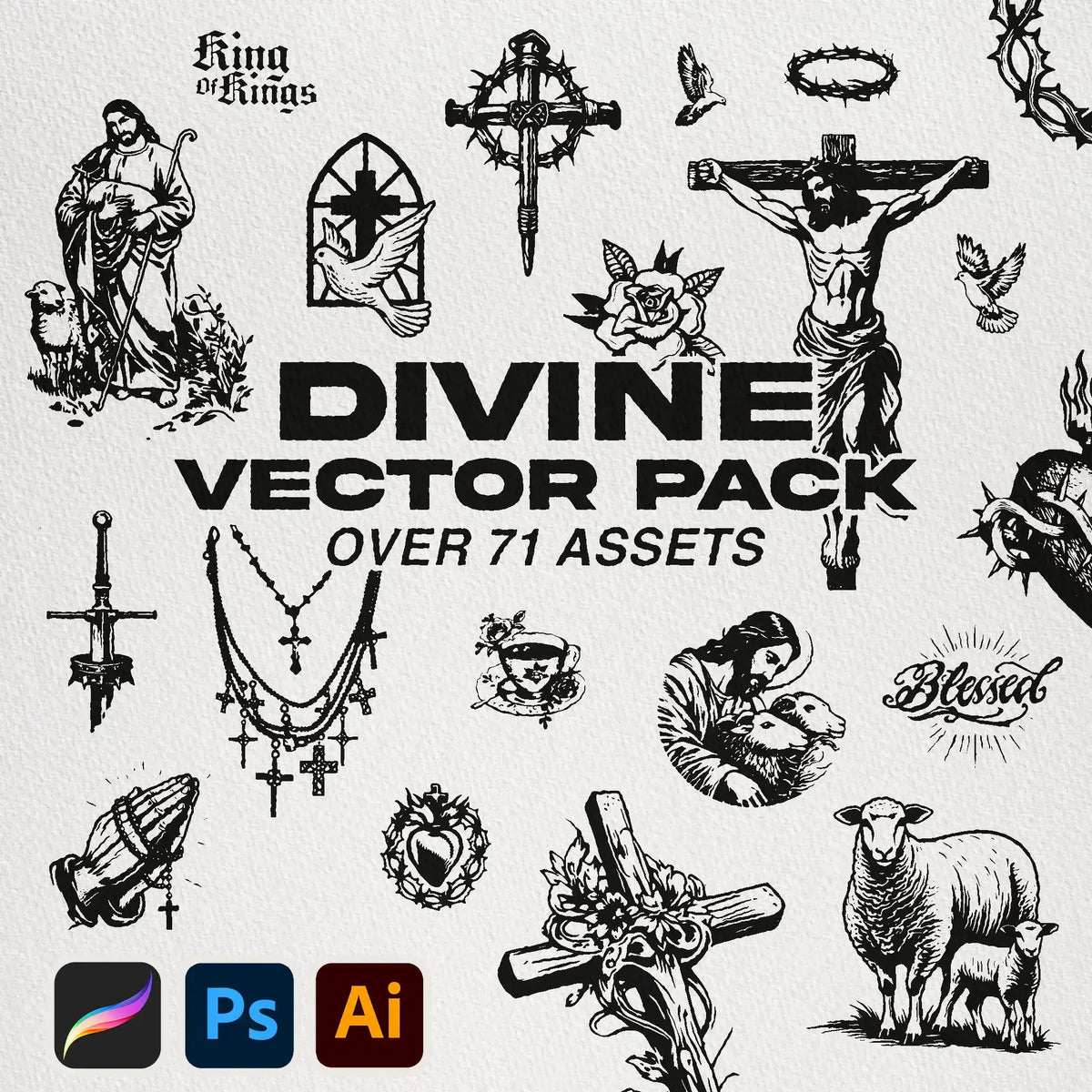 Divine Help Graphics Divine Vector Pack — 71 Celestial PNG Vectors | Ado Archive – adoarchive