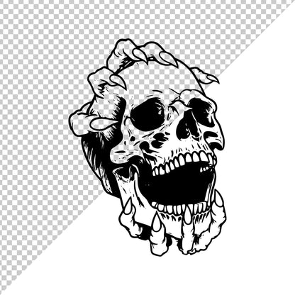 Skull Vector Pack Details - Close-up view of skull vector assets available in the pack.