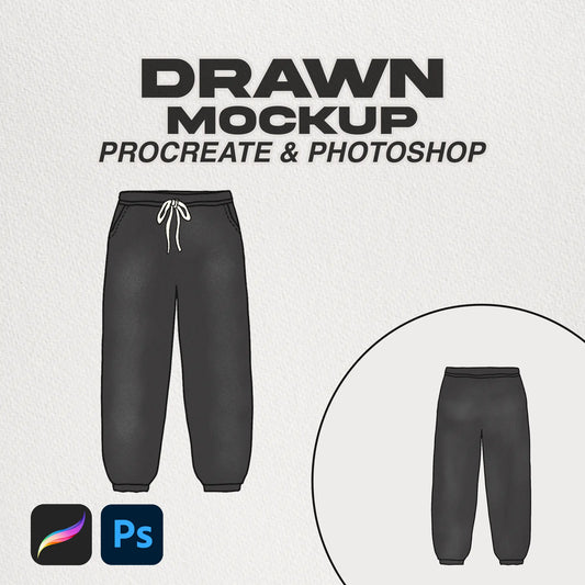 Sweatpants Drawn Procreate Mockup