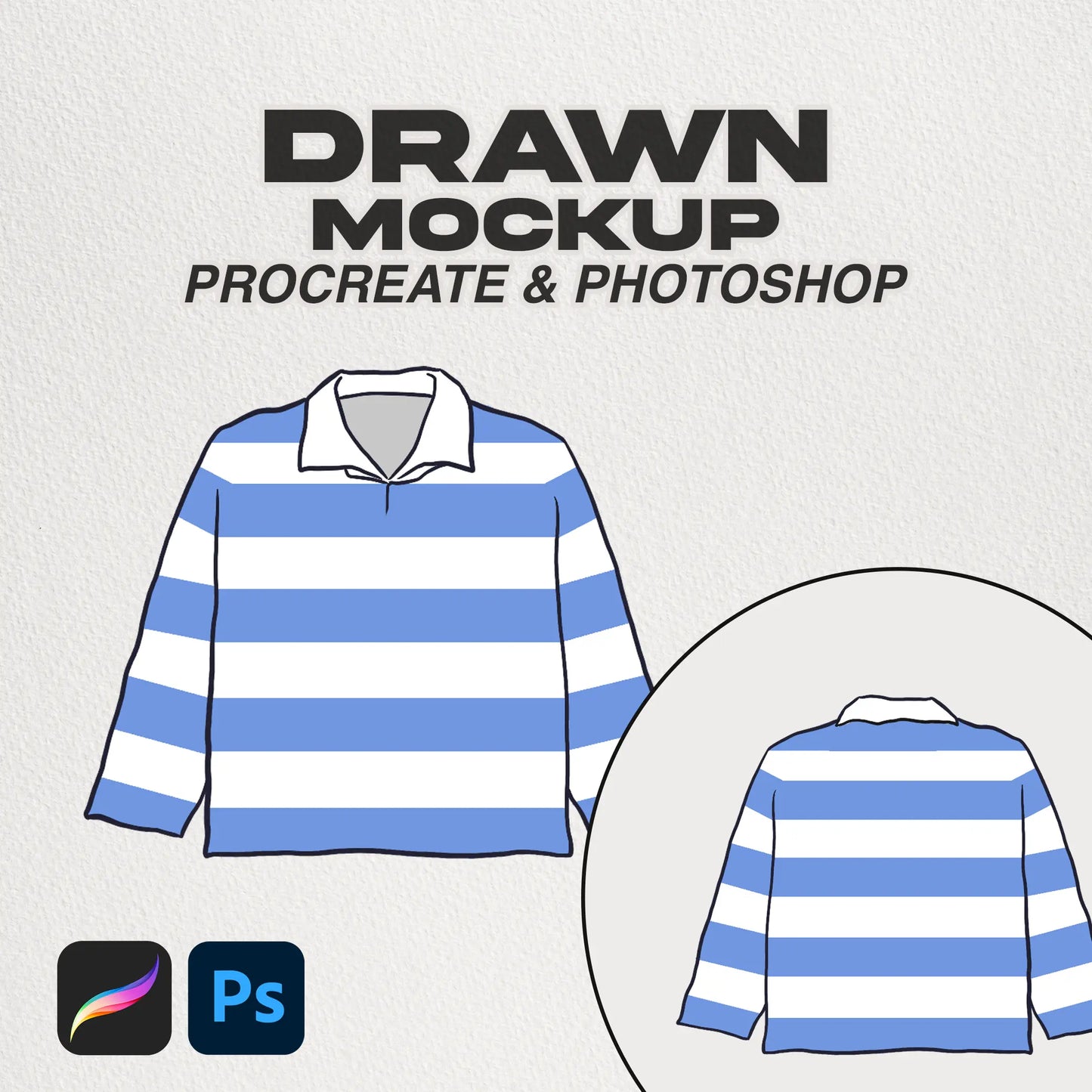 Rugby Shirt Drawn Procreate Mockup