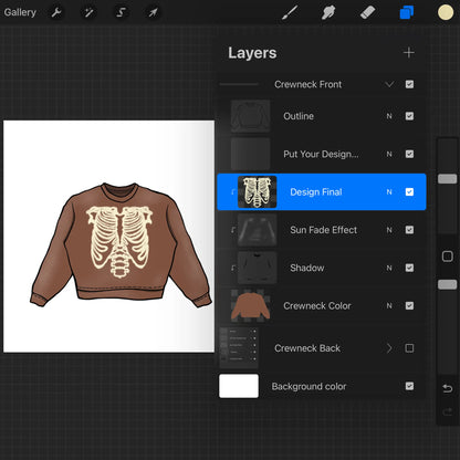 Crewneck Drawn Procreate Mockup