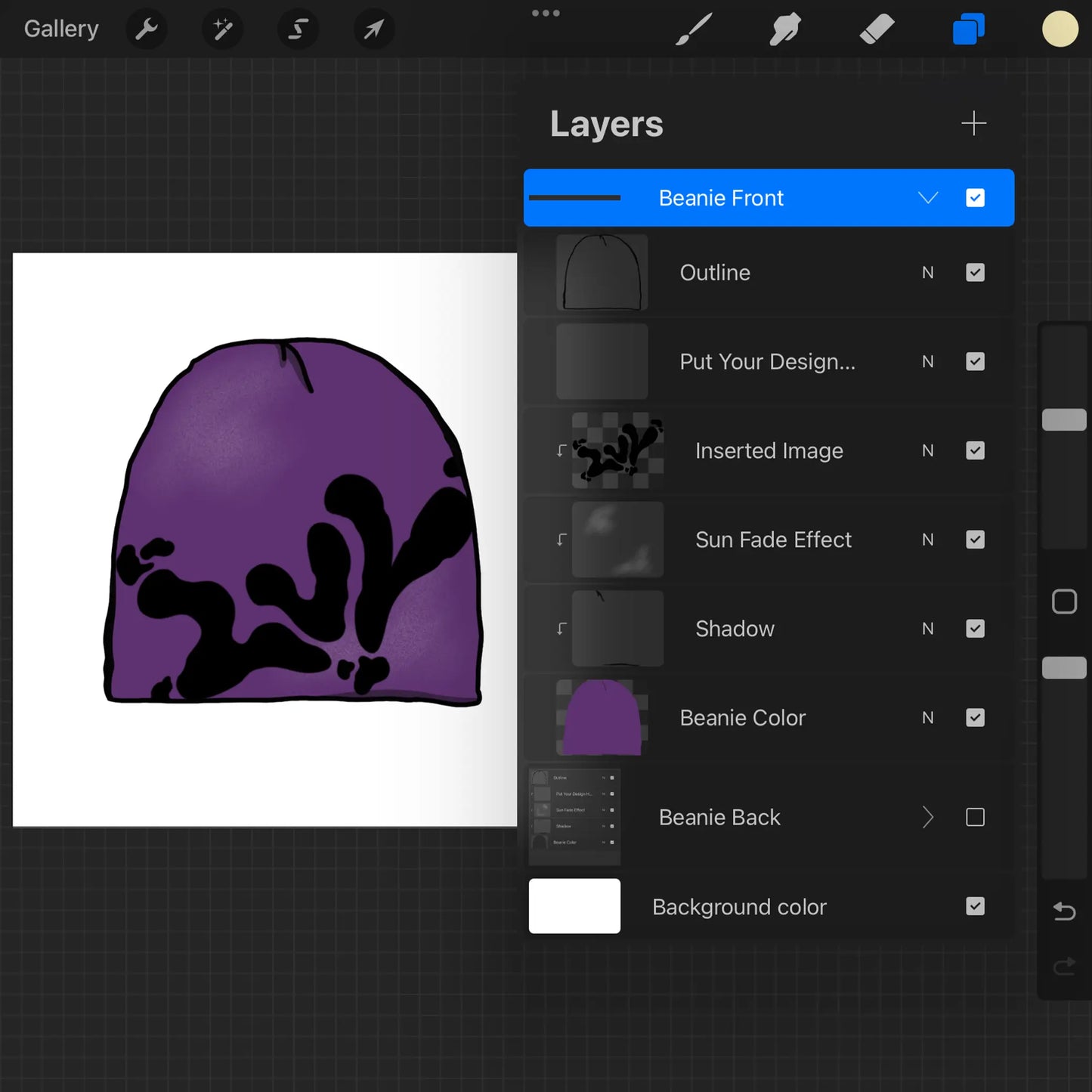 Beanie Drawn Procreate Mockup