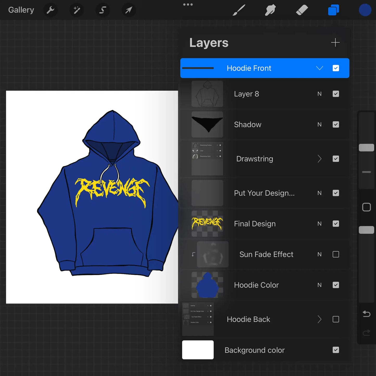 Hoodie Drawn Procreate Mockup