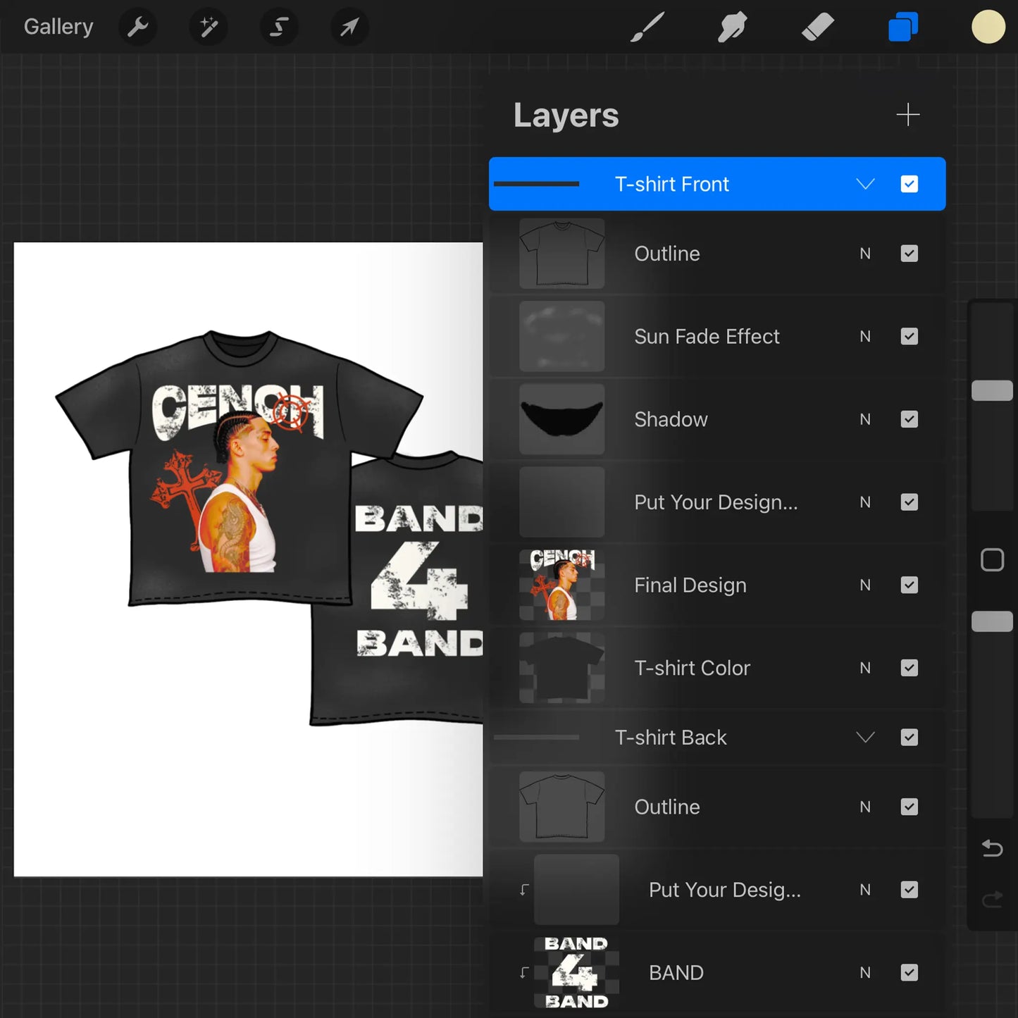 T-shirt Drawn Procreate Mockup